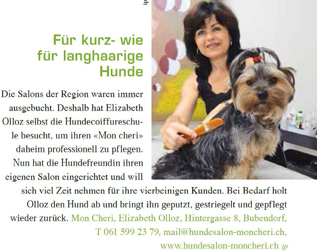 Bericht über Hundesalon Mon Cheri